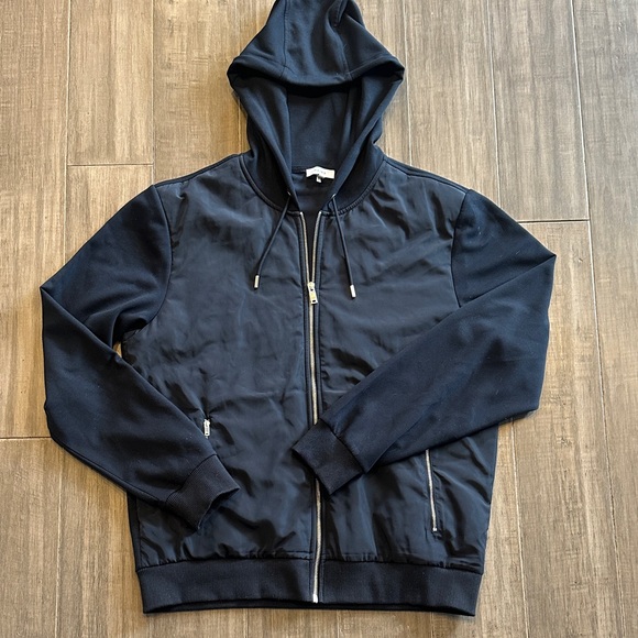 Reiss Dark Blue Zip-Up Sweater